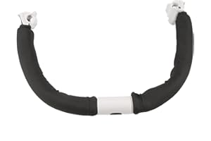 CHEOTIME Baby Stroller Handlebar, Universal Curved Armrest with Open Center Design Plastic and Steel Attachment Fits 32-42cm 