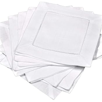 napkins cocktail cloth linen hemstitch napkin hemstitched coasters ladder bulk dozen hem stitch bar linens bumblebee beverage dessert inch coffee