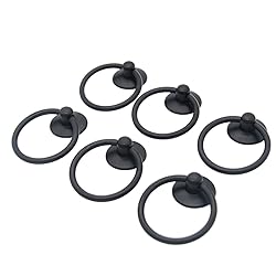 LXZ 6 PCs Cabinet Hardware Drop Ring Pulls Drawer