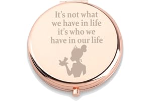 WUSUANED Princess Frog Makeup Mirror It’s Not What We Have in Life It’s Who We Have in Our Life Jewelry Princess Frog Inspired Gift