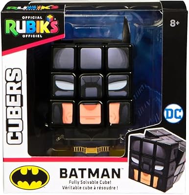 Cube, Cubers - Batman, 3x3 DC Zauberwürfel im Batman-Design, mit coolem Zubehör: Fledermausohren, Körper, Ständer - die Superhelden-Challenge, ab 8 Jahren