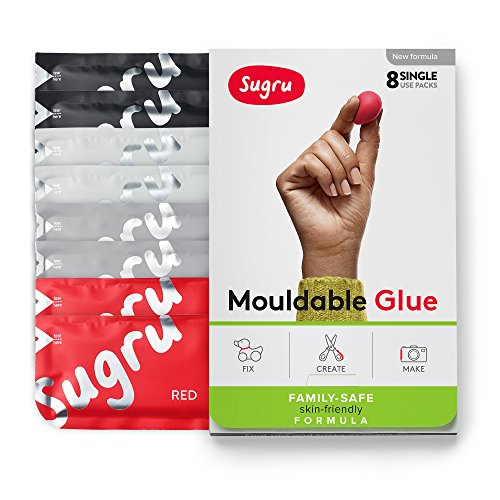 Sugru Moldable Glue - Family-Safe | Skin-Friendly Formula - Essential Colors 8-Pack