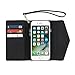 Rebecca Minkoff Wristlet, Whipstitch Tech Wristlet [Credit Card Case] Wallet Case fits both iPhone 8 & iPhone 7 - Black Leather