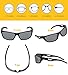 Tsafrer Unisex Polarized Sports Sunglasses for Men Women Cycling Driving Running Golf Tr90 Frame (T3Black-Gray)