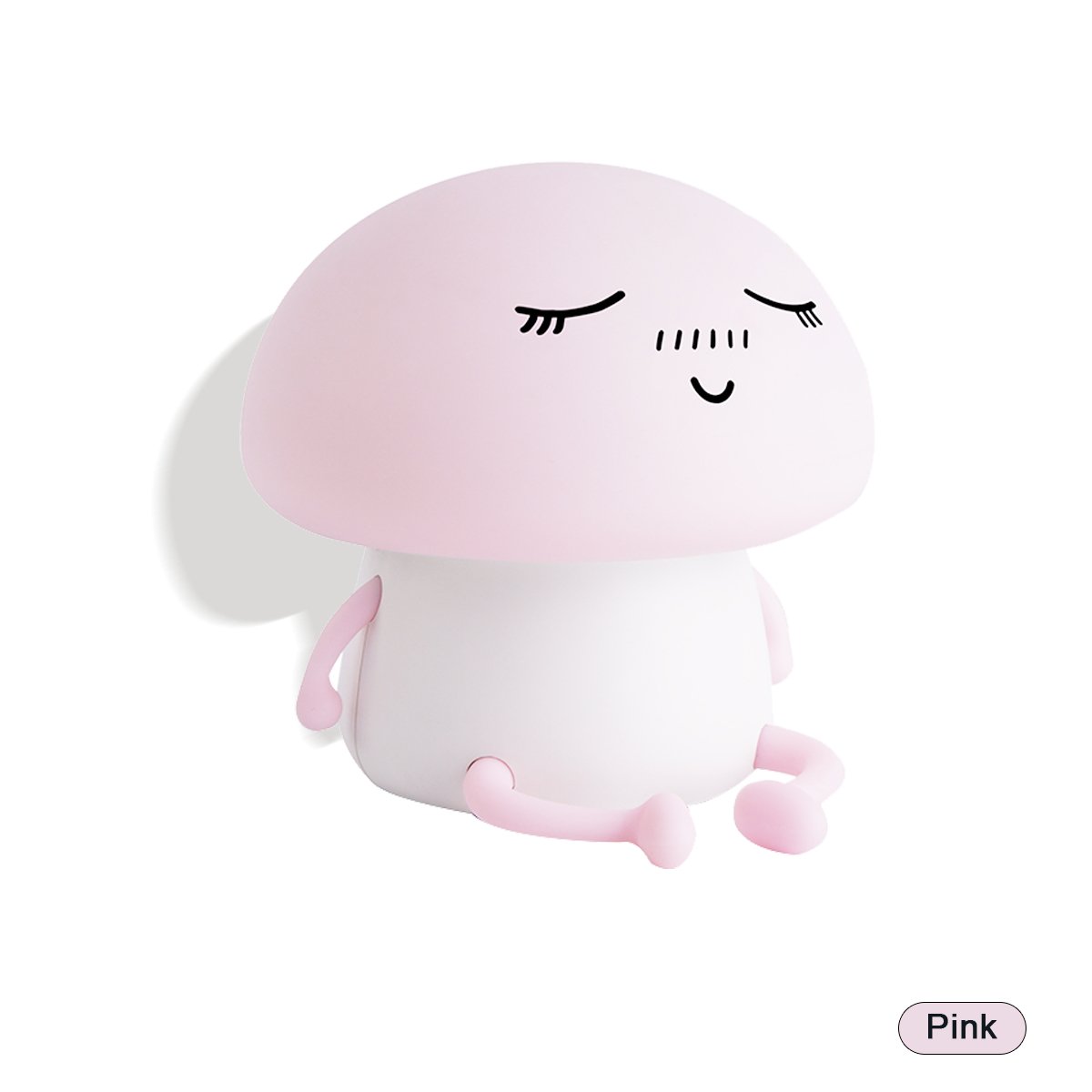 ピンク 431 ノベルティsilicon絵文字mushroom B075fry5yn ピンク ピンク Ledタッチ常夜灯充電式sensitiveキュートベビー幼児 子供 または子供部屋寝室の子の部屋デスクランプギフト ブラケットライト お買い得 Www Deuber De
