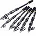 trout boy TROUTBOY Black Warrior Fishing Rod - 24 Ton Carbon Fiber Ultra Light Portable Telescopic Fishing Pole with CNC Machined Reel Seat, Stainless Steel Guides, EVA Fore Grip