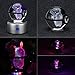 Pokemon Crystal Ball Fancy LED Lighting and Spinning Primary Base Advance 3D Laser Engraving Valentine Children's Gift (Pikachu)