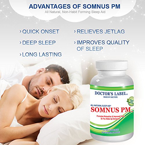 Somnus PM Sleep Supplement, Natural, Herbal Sleep Aid, OTC Sleep
