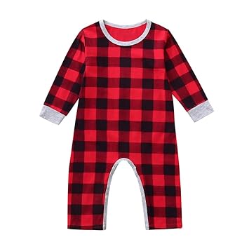 tartan romper baby