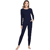 NACHILA Pajamas for Women-Viscose Made from Bamboo,Long Sleeve Pajama Sets Crew Neck Pj with Joggers Pants Soft 2 Piece Pjs