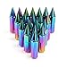 Rupse 20pcs M12x1.5 Aluminum Spiked Lug Nuts Extended Tuner Wheels/Rims For Honda,Mitsubishi,Toyota, Mazda, Subaru etc (Red&Green)