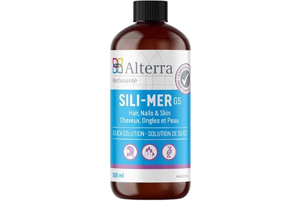 Alterra Sili-Mer G5 Liquid Silica Supplement, Organic Silica Support for Hair, Skin & Nails, Bioavailable Collagen Support Mi