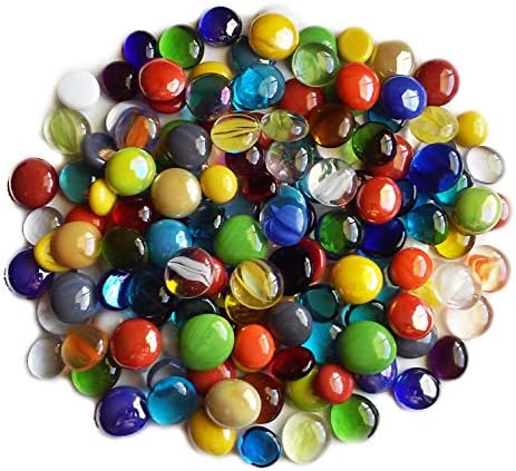 Miracolors - 4 Lb - Mixed Colors Glass Gems - Vase Fillers (12-19mm, Approx. ½"- ¾")