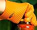 Mitt-N-Grip Extra Thick Silicone Oven Gloves - Orange (Set of 2)