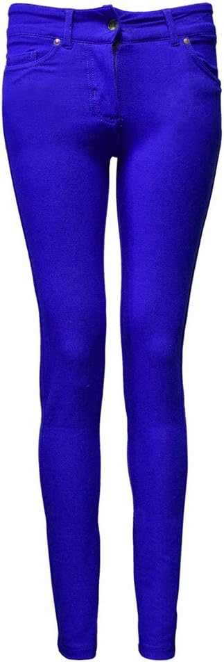 Damen COLORED SKINNY FIT JEANS LEGGING JEGGINGS STRECHY PLUS Größe Hose Schwarz NAVY BABY PINK Lila TURK 8 10 12 14 16 18 20 (12, Royal Blue)