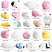 Time-killer Mochi Squishy Toy - 20 Pcs Mini Cute Animal Squishies Kawaii Soft Bear Cat Tiger Pig Panda Smile Cloud Squeeze Toy - Fidget Hand Toy for Kids Gift,Stress Relief (Pack of 20 Random)