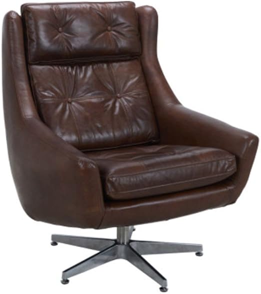 Homy Drehsessel Leder Braun Metallgestell 80x100x90cm Sh 51cm Modell Coralloni Amazon De Kuche Haushalt