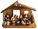 One Holiday Way 6-Inch Miniature Rustic Kids Christmas Nativity Scene with Creche, Set of 12 Figures - Small Mini Decorative Religious Figurines Christian Tabletop Desk Office or Home Decor