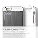 iPhone 6S Case, elago® [Outift Matrix][White/Dark Grey] - [Premium Hybrid Construction][Brushed Aluminum][Spark Design Award] - for iPhone 6/6S