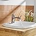 BWE Waterfall Bathroom Faucet Brushed Nickel Single Hole Single Handle Deck Mount Centerset Vanity Sink RV Antique Faucets with Water Supply Lines Commercial Toilet Trough Lavatory Basin Mixer Tap