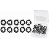 VORTRACK 608RS Ball Bearings (10 Pack) &ndash; Double Rubber Sealed 608-2RS Precision Bearings for Inline Skates, Roller Skates &amp; Skateboards &ndash; 8x22x7mm Miniature Deep Groove Wheel Replacement Bearings