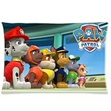 Paw Patrol Custom Zippered Cotton & Polyester Pillowcases Pillow Cases Cover 20x30 (Twin sides)