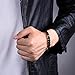 ZD-jewelry Mens Bracelets Genuine Leather and Natural Agate Beads Stainless Steel Buckle, Bead Leather Bracelet for Men (8.5 inch)