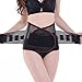 DCCDU Lumbar Support Back Brace Waist Trainer Trimmer Belt Support Belt with Dual Adjustable Straps Abdominal Binder Belly for Back Pain Reliever (Blcak, XL)