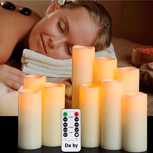image for Da by Flameless Candles Battery Candles Set of 9(H 4
