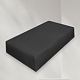 Bzvystux 2pcs Black Polyester Pillowcase for Cube Pillow, 24x12x5.5 inches, Hidden Zip, Machine Washable