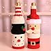 NEILDEN Cute Christmas Sweater Wine Bottle Cover, Handmade Wine Bottle Sweater for Christmas Decorations Cute Christmas Sweater Party Decorations 2pcs