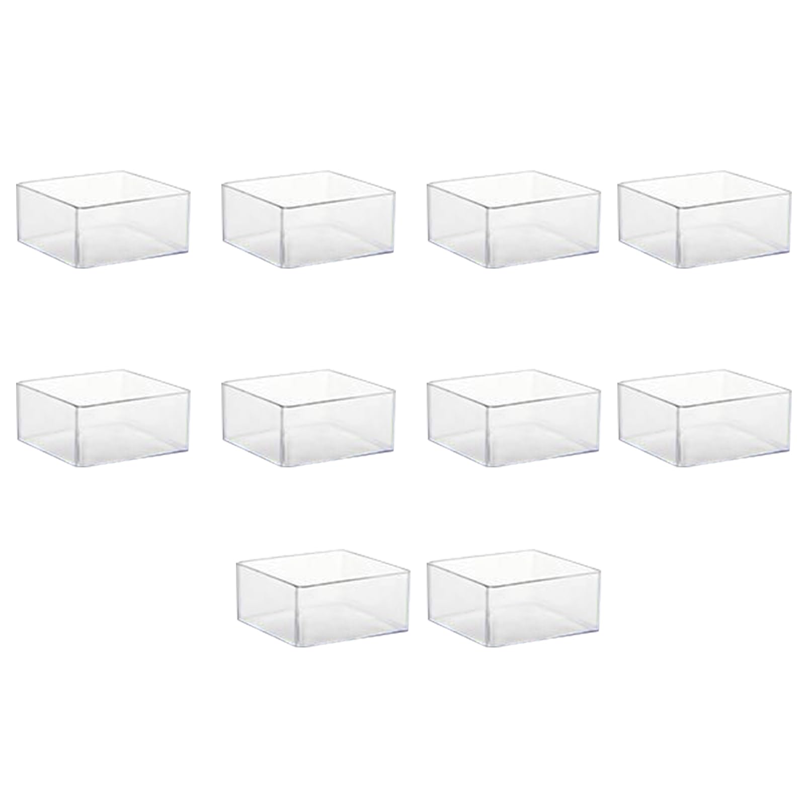 Leliafleury 10Pcs Rubber Leg Tips 30mm x 30mm Square End Caps Clear Chair Leg Covers Non-Slip Rubber Furniture Feet Replacement Tips for Tables Chairs Desks