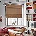 Chicology Cordless Magnetic Roman Shades / Window Blind Fabric Curtain Drape, Natural Woven, Privacy - Jamaican Truffle, 39