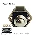 Encell Set of 5 Push Button Catch Cupboard Door Knob Latch Lock for RV Camper Motor Home Caravan