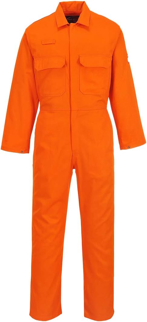 Portwest UBIZ1 Bizweld Dual Hazard Flame Resistant Protective Coverall ASTM NFPA, Black, Large: Home Improvement