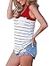 LOSRLY Womens Summer Casual Tops Red-1 XL