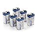 EBL 9V Battery Charger 8 Slot with 9V Rechargeable Batteries 6F22 600mAh High Volume Rechargeable Batteries 8 Pack