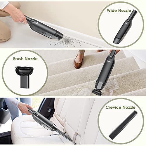 lynker Aspirateur à Main sans Fil, 12000Pa Aspirateur à Main Portable, Aspirateur Voiture Puissant 2600mAh Charge Rapide avec Hepa Filtre Lavable, pour Les Chambre, Voiture, Maison, Poils d\'animaux