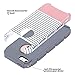 ULAK Case for iPhone 5/5S/SE, Slim Fit Protection Case Hybrid Scratch Resistant Hard Back Cover Shock Absorbent TPU Bumper Protective Case(Minimal Rose Gold Stripes+Grey)