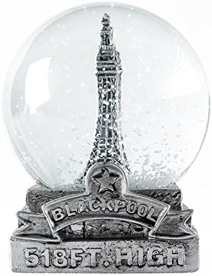APELPES Snow Globe Crafts- Sculptured Resin Water Ball - Christmas Valentine's Day Birthday Holiday New Year's Gift (Diameter 85mm, Blackpool)