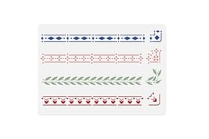 Border Stencil with Corners Template 29.7 x 21cm Reusable Border Stencil for Painting on Wood Wall Floor Fabric Furniture, DI