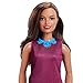 Barbie News Anchor Doll, Brunette Curvy Doll with Microphone, for 3 to 7 Year Olds
