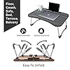 GROSSe-Laptop-Bed-Table-Lap-Standing-Desk-for-Bed-and-Sofa-Breakfast-Bed-Tray-Laptop-Lap-Desk-Folding-Coffee-Tray-Notebook-Stand-Reading-Holder-for-Couch-Floor-Kids60-x-40-cm-Black GROSSē Laptop Bed Table Lap Standing Desk for Bed and Sofa Breakfast Bed Tray Laptop Lap Desk Folding Coffee Tray…
