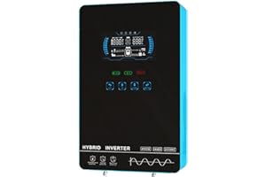 SOGTICPS 4500W Solar Hybrid Inverter DC24V 230VAC Pure sine Wave Built MPPT 150A Solar Charger,6.25 inch LCD Screen and Touch Buttons