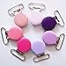 21 Enamel Metal Round Pacifier Clips/Garment Suspender Clips for Dummy Soother Bib Baby Teether Toy Holder Clip