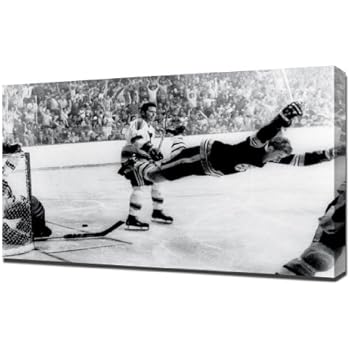 Amazon.com: Bobby Orr The Flying Goal Poster Art Hockey Greats NHL Vivid Imagery Laminated ...