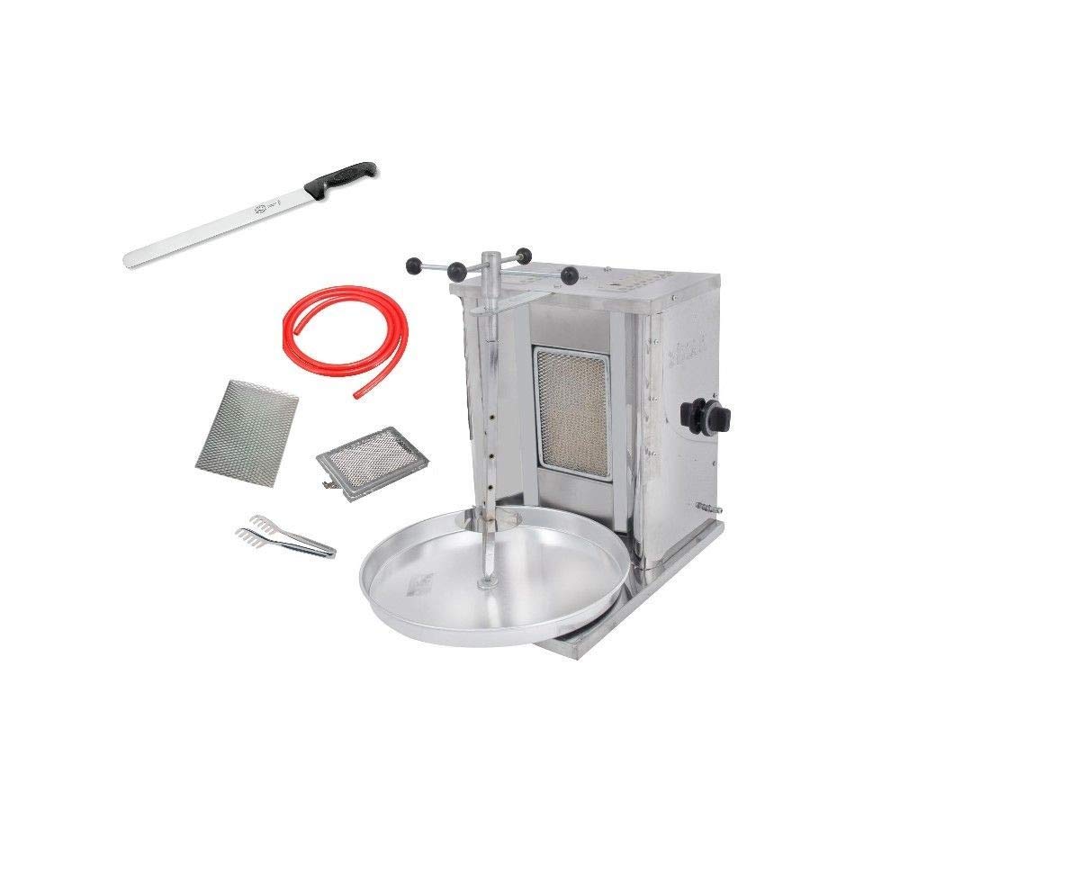 Alpina Doner Kebab Machine |Döner Kebab Grill Machine 1 Burner LPG - Propane Vertical Broiler |Full Economic Set Meat Capacity 10 kg / 20 lbs. Grill & GYRO & SHAWARMA & Tacos Al Pastor