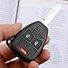 WBOY 3 Buttons keyless entry fob Remote key fob case shell Compatible With Jeep Chrysler Dodge Ram 1500 2006 2007 2008 2Button+Panic