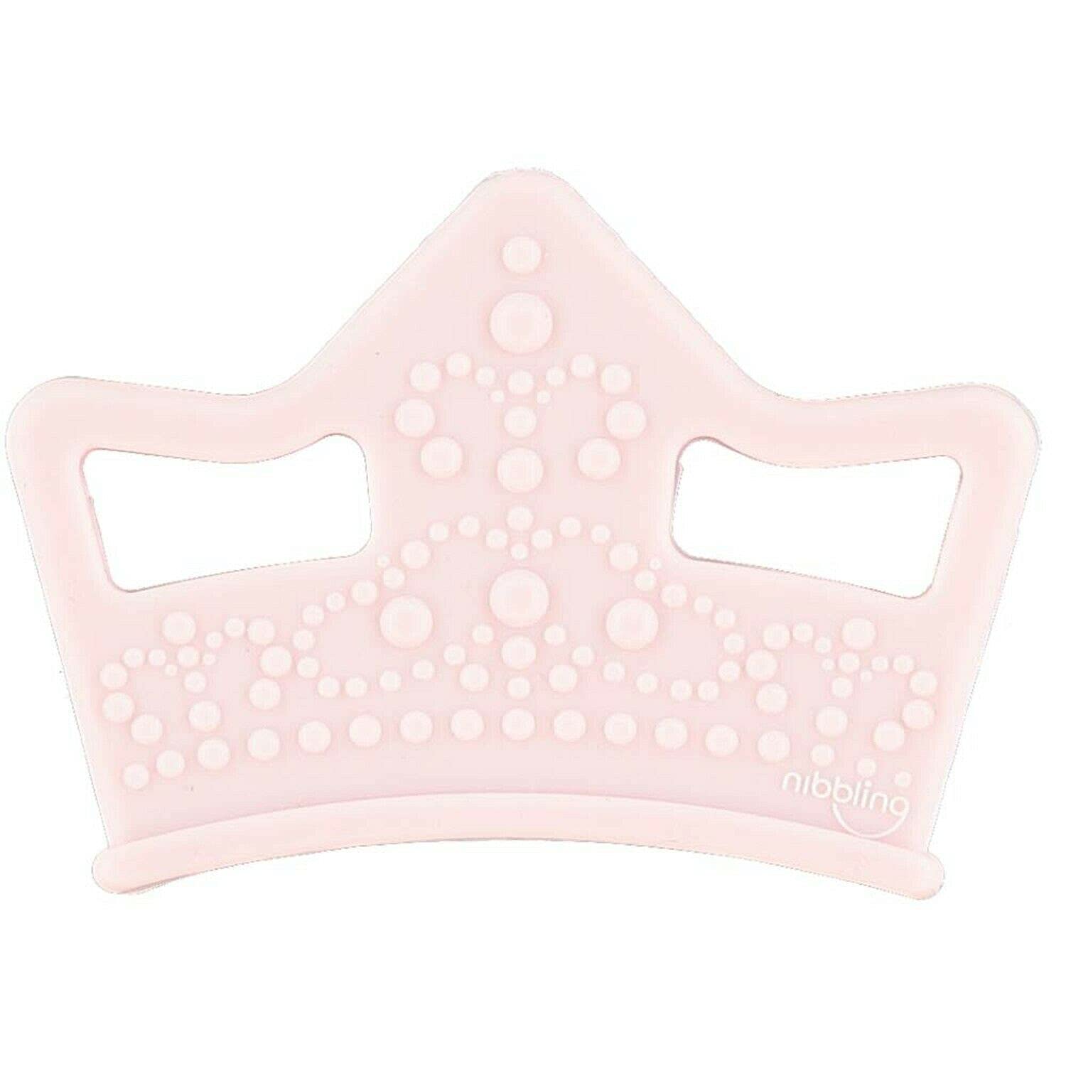 NIBBLING Royal Tiara Teether - Baby Girl Teething Toy - BPA Free Food Grade Silicone, Safety Tested for The UK and EU, Beautiful Gift Packaging Jubilee - Pink