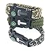 3Bears Outdoor Survival Paracord Bracelet with Compass Fire Starter and Emergency Whistle(Army Green, Multi Camouflages, Pack of 3)